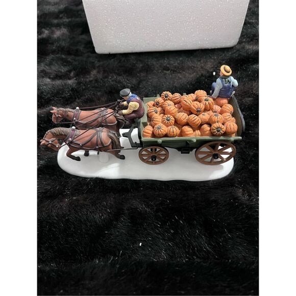 Dept 56 Harvest Pumpkin Wagon Heritage Village Collection 56591 w/ Box 1995 - Picture 4 of 10